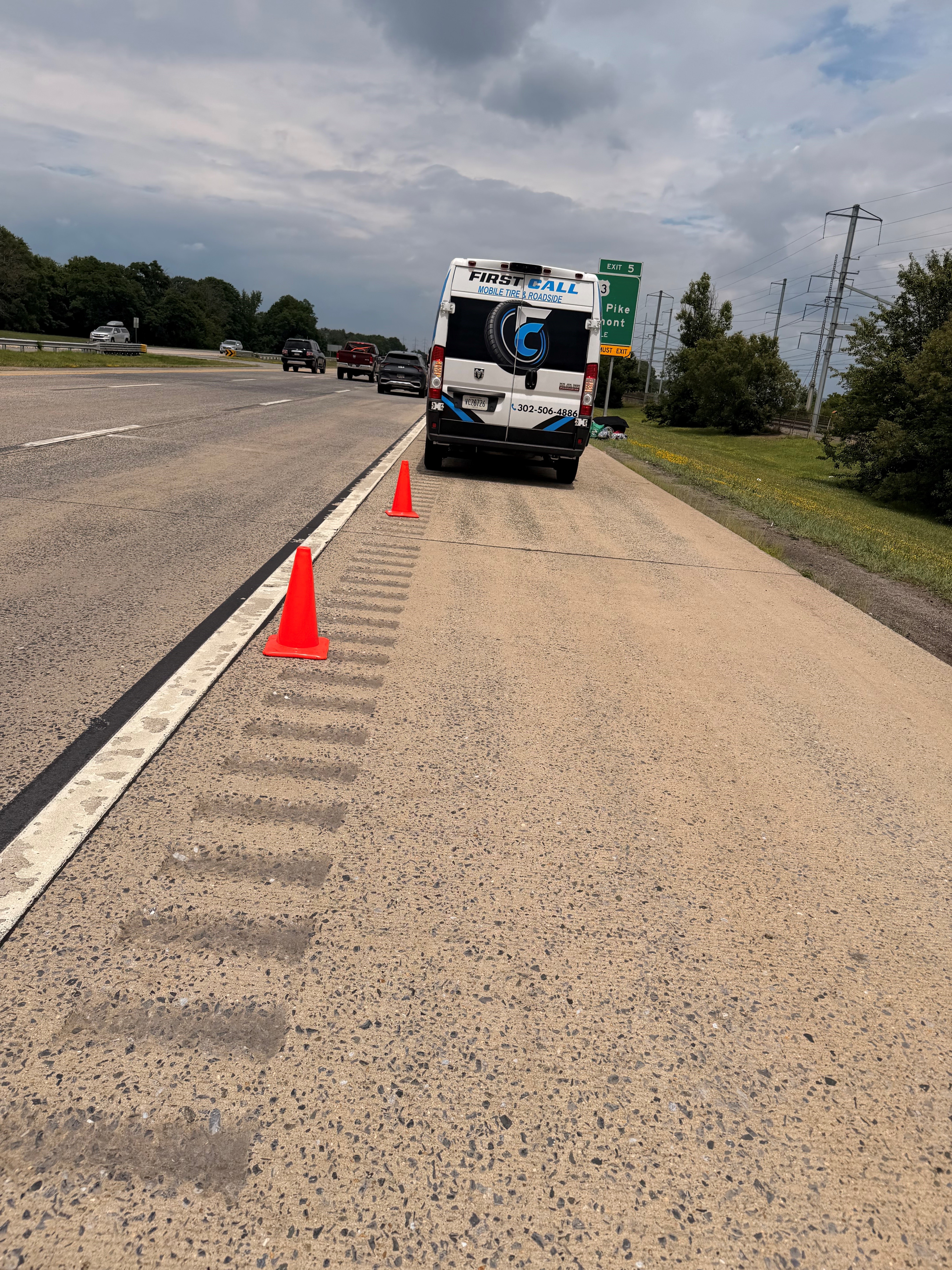 Recent mobile tire job in Delaware
