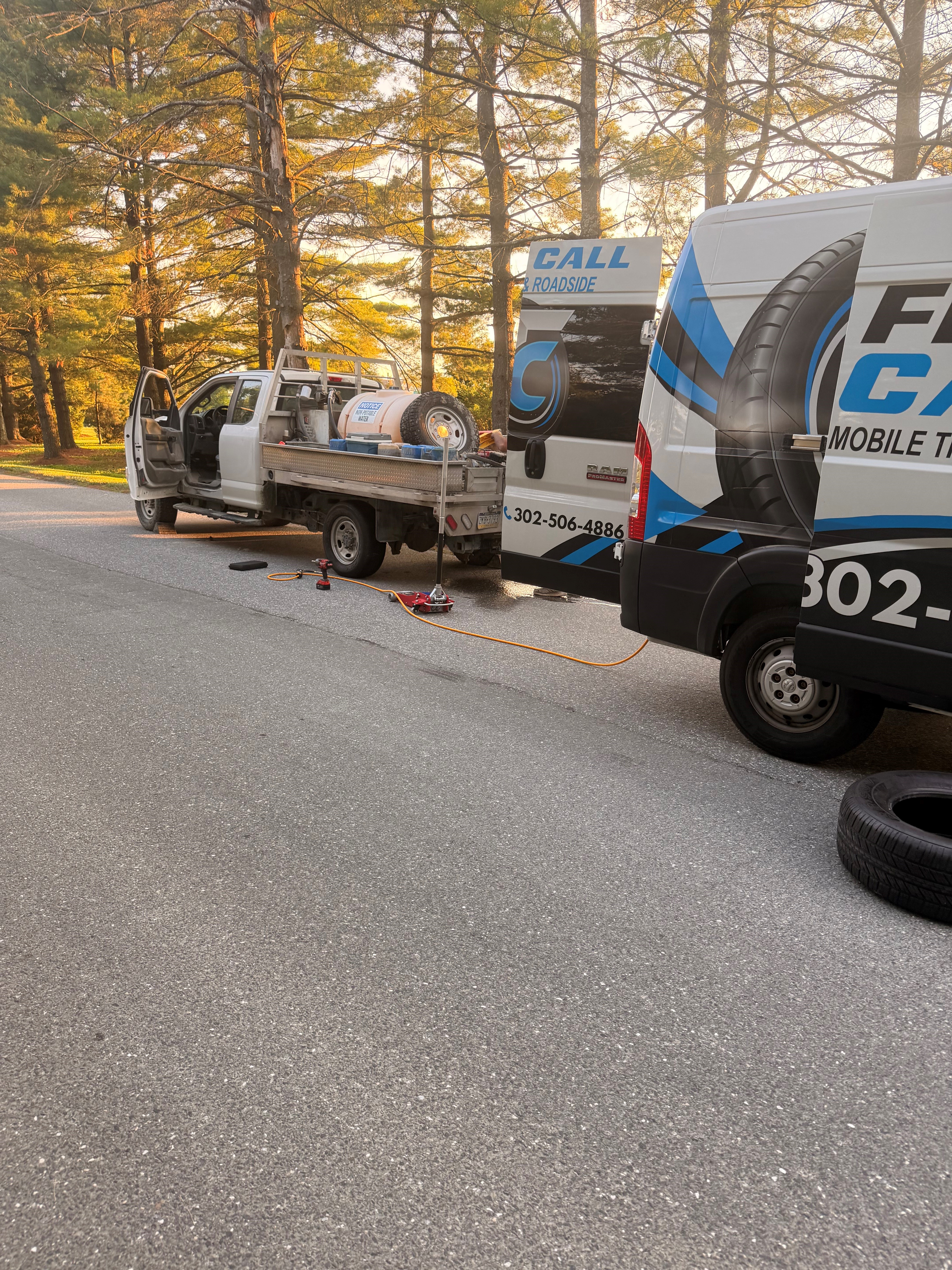 Recent mobile tire job in Delaware